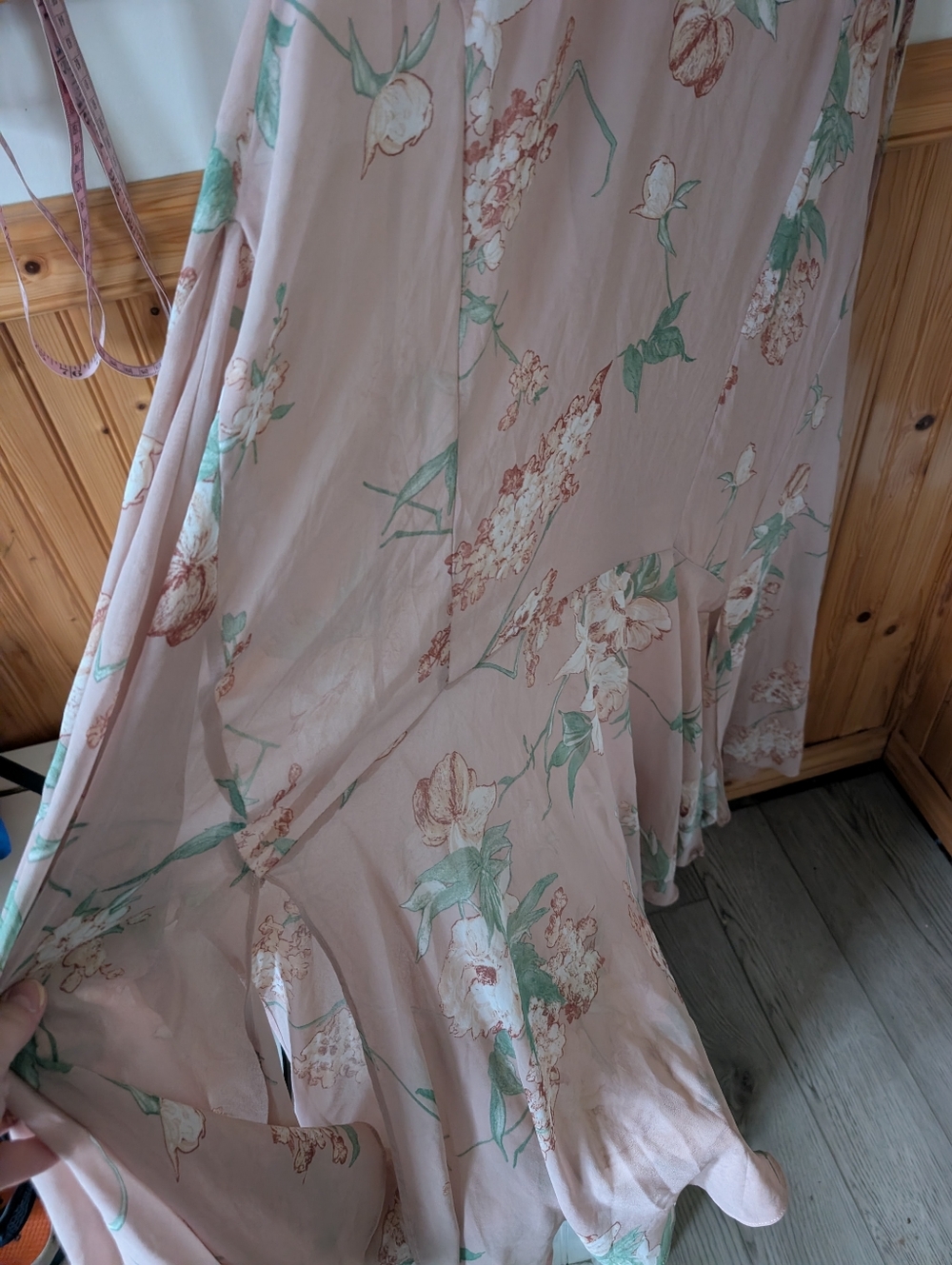 Dress Forum Blush Baby Pink Floral Maxi Fairycore Ethereal Dress Size Small - Picture 4 of 9